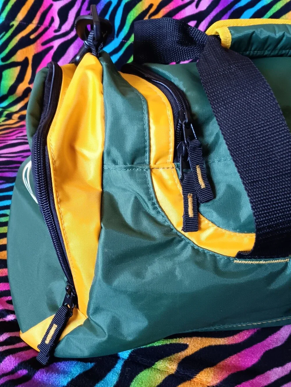 💚💛 Y2K Vintage Reebok Green Bay Packers Duffel Bag NFL Gym Travel 2000s
